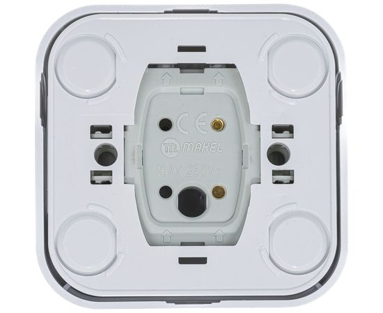 Выключатель накладной одноклавишный, белый Makel Siva Ustu 45101 – изображение 5