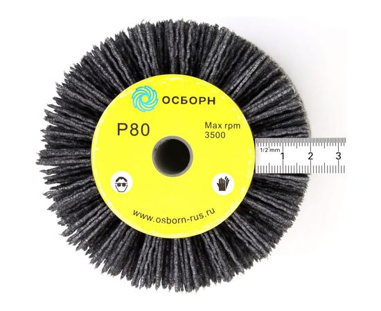 Щетка валик нейлоновая 6-027 (100 мм; P80) для Makita 9741 ОСБОРН PLM.RB10012013P80 – изображение 2