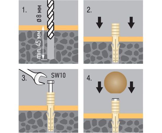 Комплект дверного ограничителя ЕВРОПАРТНЕР TSM сосна 87575 – изображение 2