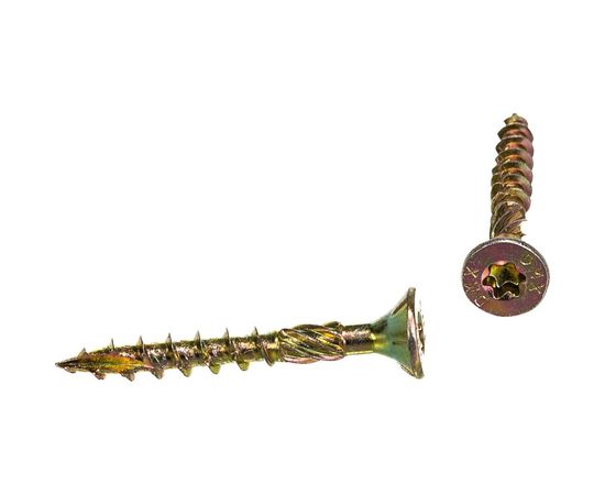 Шуруп Rusconnect CS 05040 с/нарез. д/дерева, потай, 5х40, 200 шт. Желтый цинк 310503 – изображение 3