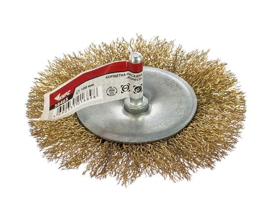 Дисковая прямая корщетка Курс для дрели со шпилькой 100 мм 38465 – изображение 2
