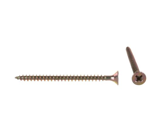 Универсальный саморез по дереву КрепСтройГрупп 5х70 желтый цинк, 100 шт. 145450 – изображение 4