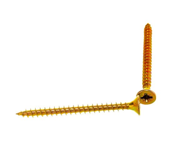 Саморез по дереву КРЕП-КОМП желтый цинк POZY 6х70 150шт жд670ф – изображение 3