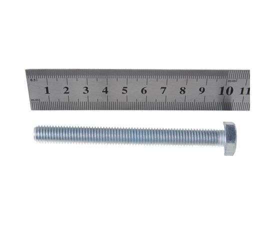 Болт Стройметиз М10х100 DIN 933, класс прочности 8.8, цинк уп. 10 шт. 3022174 – изображение 2