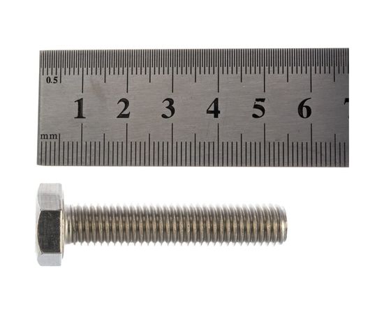 Болт DIN 933 с шестигр. гол. с полн. рез. ГОСКРЕП 10 х 50 нержав. сталь 2 шт. 10-0015000 – изображение 2