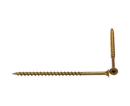 Саморезы с потайной головкой и крупным шагом Профикреп жёлтый цинк, 4,2х90 50 шт 2034906296 – изображение 3