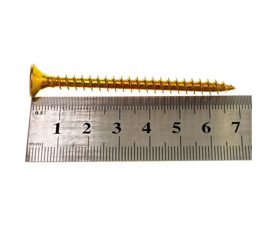 Саморез по дереву КРЕП-КОМП желтый цинк POZY 6х70 150шт жд670ф – изображение 2