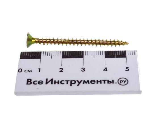 Универсальный саморез по дереву КрепСтройГрупп 4х50 желтый цинк, 200 шт. 145437 – изображение 2