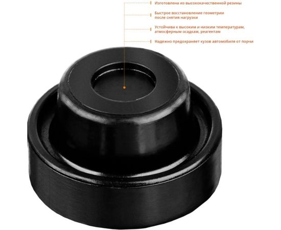 Опора резиновая для домкрата РГ-34, 52х34х32 мм, Профессинал Зубр 43007-34 – изображение 6