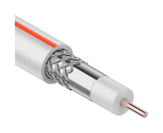 Коаксиальный кабель PROconnect SAT 50M, 75 Ом, CCS/Al/Al, 75%, бухта 50 м, белый 01-2401-2-50 