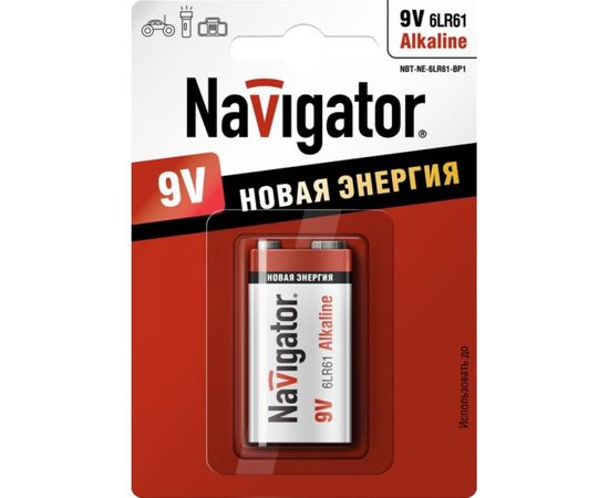 Батарейка Крона 94 756 NBT-NE-6LR61-BP1 блистер 1шт Navigator 4607136947566 149225 