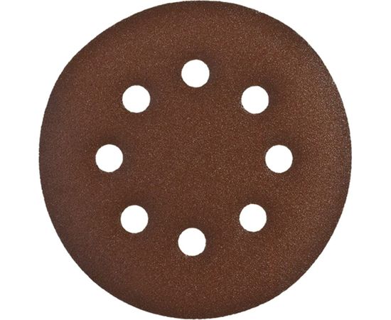 Круг шлифовальный СТАНДАРТ (5 шт; 125 мм; 8 отв; Р120) Зубр 35350-125-120 