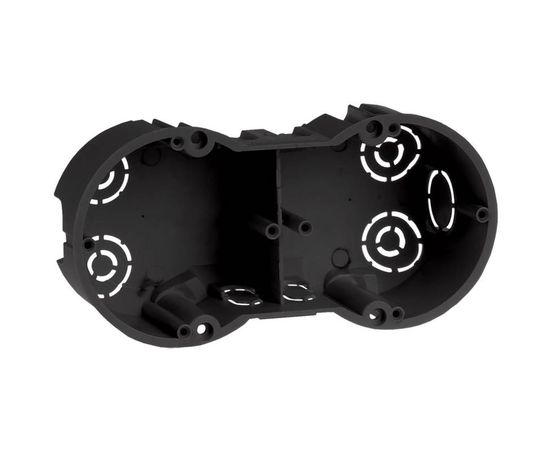 Установочная коробка IEK КМ40007 2х местная для твердых стен 141x70x45 с саморезами UKT20-141-070-045 