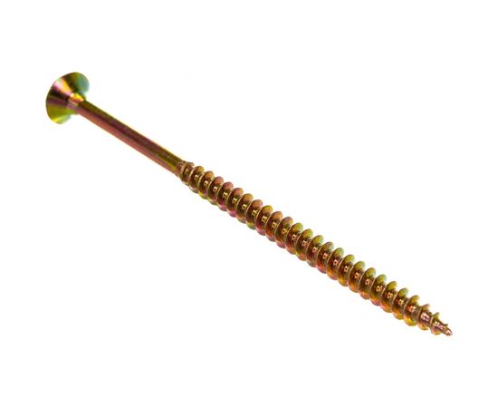 Универсальный саморез по дереву КрепСтройГрупп 5х90 желтый цинк, 100 шт. 145452 