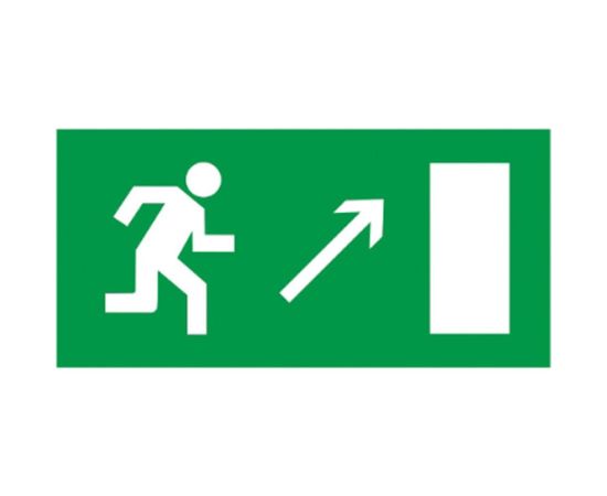 Самоклеящаяся этикетка IEK Направление к эвакуационному выходу направо вверх, 100x50 мм YPC30-105NEV-NAPRVV 