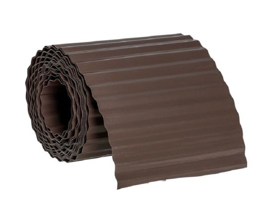 Бордюрная лента Дачная мозаика гофрированная коричневая 9м х 30см 13063 