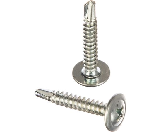 Оцинкованный саморез по металлу с прессшайбой КрепСтройГрупп 4,2х25 сверло, 300 шт. 145341 