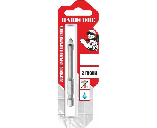 Сверло по керамограниту и керамической плитке (14 мм; 2 грани) Hardcore 150014 