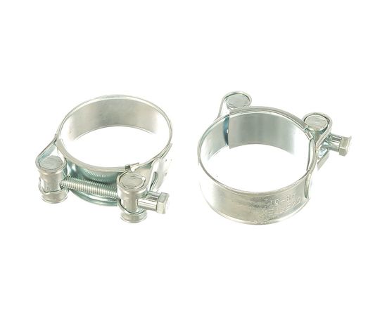 Металлические хомуты СИБРТЕХ, силовые, 48-51мм, ширина 22мм, шарнирный, W1, 2шт 47539 