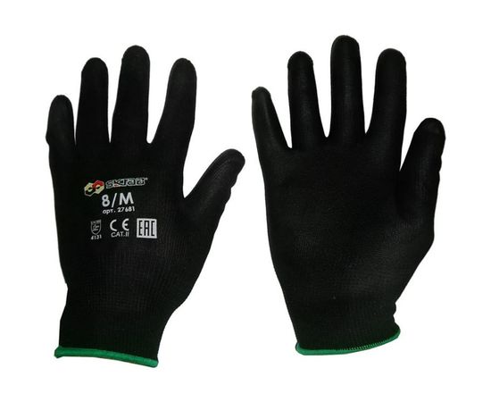 Перчатки SKRAB нейлон с полиуретановым покрытием, 10/XL BLACK 27683 