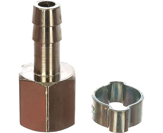 Переходник 1/4F - елочка (8 мм; обжимное кольцо 8х13 мм) FUBAG 180251 