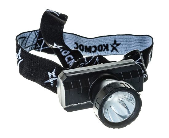 Фонарь КОСМОС 3Вт ХРЕ, литий 1000mAh, зарядка от micro USB, шнур в комплекте KocAcHead3W 