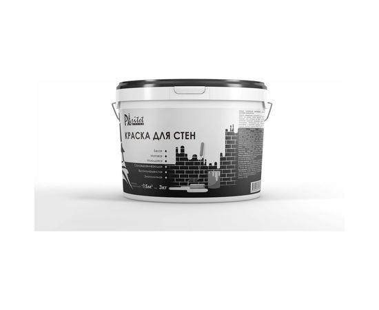 Краска для стен Paritet моющаяся белая матовая/сатиновая, 3 кг PD-008 