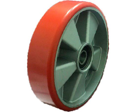 Колесо опорное для рохли без кронштейна полиуретановое алюминиевое 180 мм MFK-TORG 1090180-ПУ 