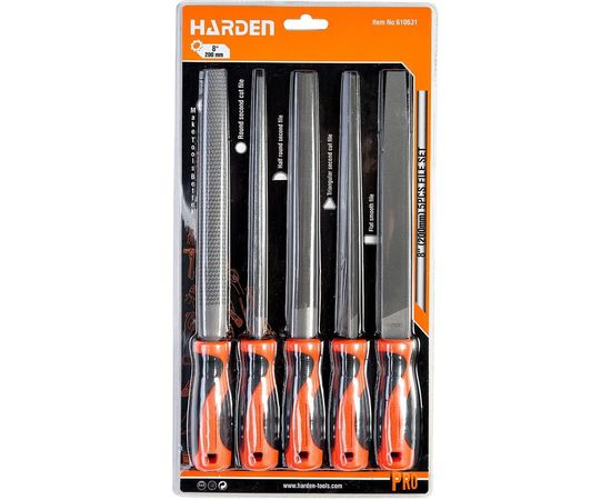Набор профессинальных напильников HARDEN 5 пр., сталь Т12 610631 – изображение 2