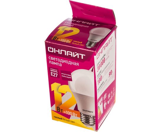 Лампа ОНЛАЙТ OLL-A60-12-230-2.7K-E27 71682 – изображение 2