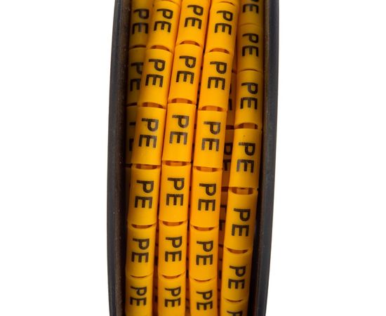 Кабель-маркер STEKKER PE для провода сеч.1,5мм, желтый, CBMR15-PE 39096 – изображение 4