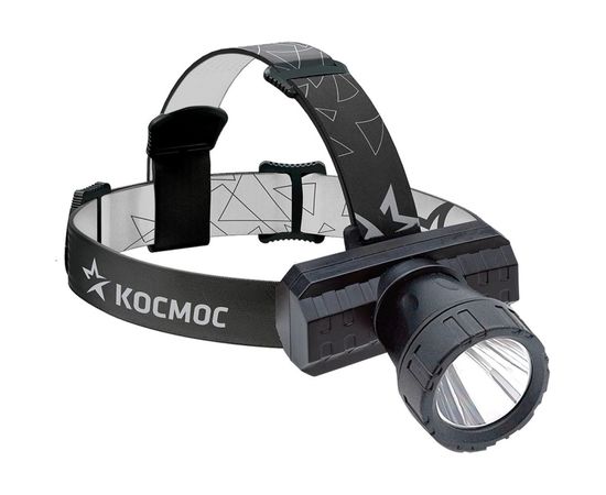 Фонарь КОСМОС 3Вт ХРЕ, литий 1000mAh, зарядка от micro USB, шнур в комплекте KocAcHead3W – изображение 2