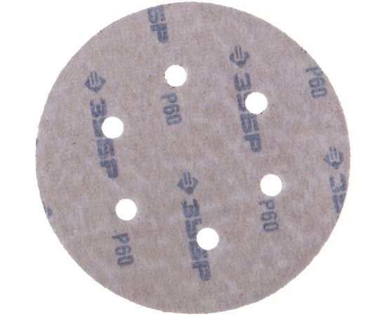 Круг шлифовальный универсальный 5 шт. (150 мм; Р60) "МАСТЕР" Зубр 35566-150-060 – изображение 2