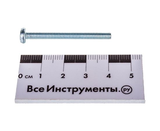 Винт Tech-Krep DIN7985 с полукруглой головкой, оцинкованный М4х40 9 шт - пакет 126571 – изображение 3