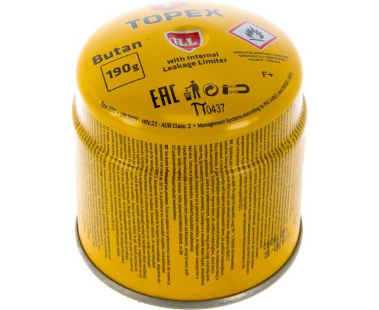 Картридж газовый с бутаном 190г TOPEX 44E150 – изображение 2