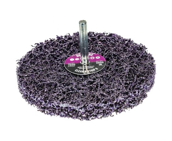 Круг зачистной на шпинделе пурпурный ROXPRO Clean&Strip II (100х13х6 мм) RoxelPro 123582 – изображение 2