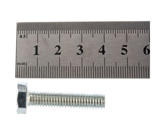 Болт с шестигранной головкой Метизный двор 8x35 DIN 933. 3 шт. 4607173906038 – изображение 2