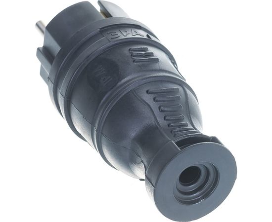 Каучуковая вилка ЭРА V8BIP44 з/з, прямая, 16A, IP44, черная Б0044540 – изображение 8