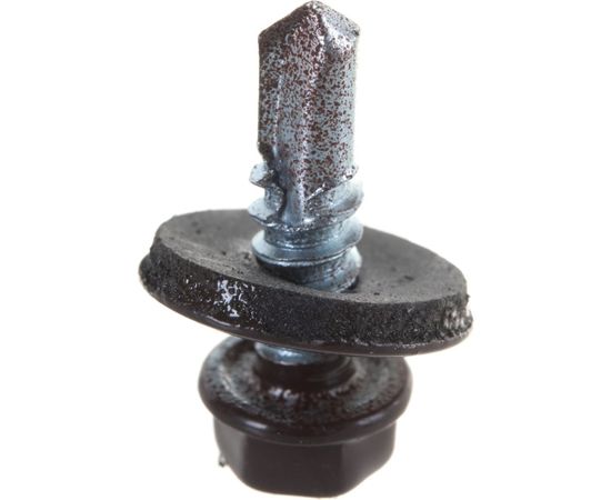 Кровельный саморез Качественный КРЕПЕЖ коричневый RAL 8017, 5.5х19 мм, 90 шт 0300123 КЧ – изображение 4