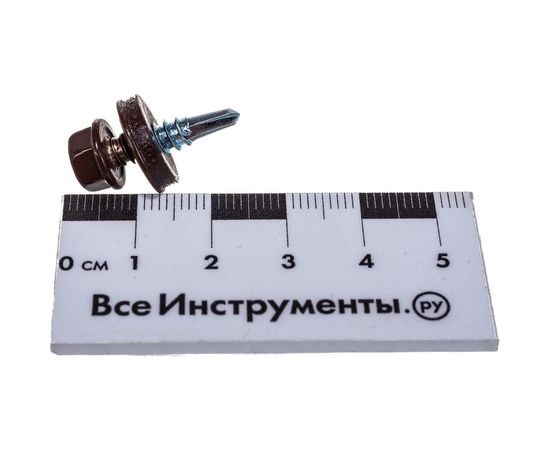Кровельный саморез Kenner 4,8х19 RAL8017 темно-коричневый 300шт ск48198017ф – изображение 2