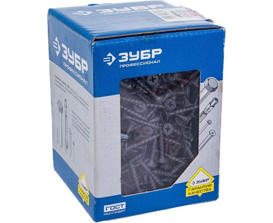 Саморезы универсальные оксидированные по дереву 900 шт. (3,5х30 мм; PH2; ТФ2) ЗУБР 4-300032-35-030 – изображение 2