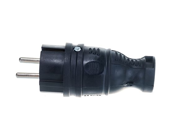 Каучуковая вилка ЭРА V8BIP44 з/з, прямая, 16A, IP44, черная Б0044540 – изображение 7