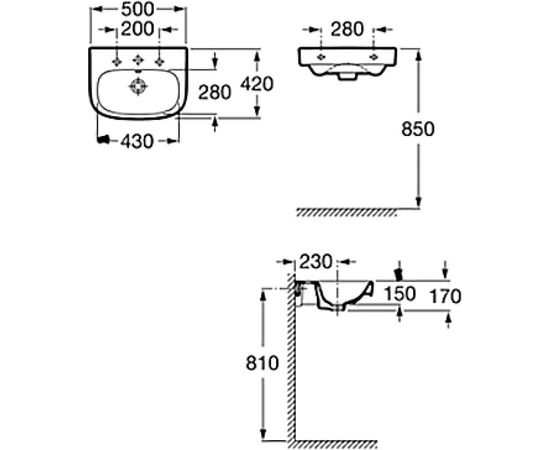 Раковина ROCA 32799600Y Debba 500х420 00000046394 – изображение 2