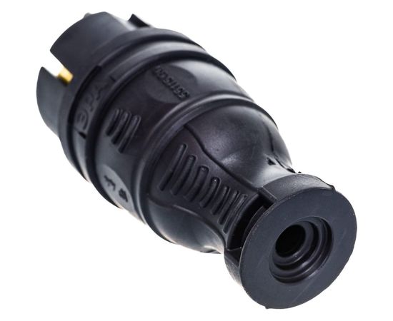 Каучуковая вилка ЭРА V8BIP44 з/з, прямая, 16A, IP44, черная Б0044540 – изображение 4