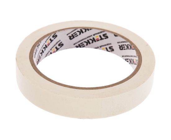 Малярная лента STEKKER 18мм, длина 25м, на бумажной основе, белая 39149 