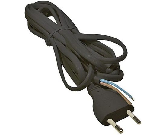 Черный сетевой кабель с плоской вилкой Volsten S-LRB, 9349 