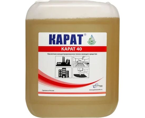 Средство для уборки после стройки КАРАТ 40 концентрат очистка отложений, кислотное, 5 л 4607002304134 