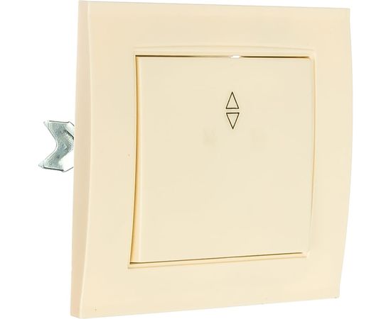 Одноклавишный проходной выключатель, слоновая кость UNIVersal Бриллиант 7948592 