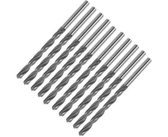 Сверло по металлу (10 шт; 4.7х80 мм; HSS; цилиндрический хвостовик) TUNDRA 4727951 