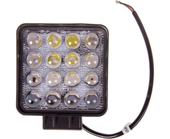 Светодиодная фара SKYWAY OFF ROAD квадратная 12V/24V 48W 6000К 16 диодов, дальний свет S07201014 